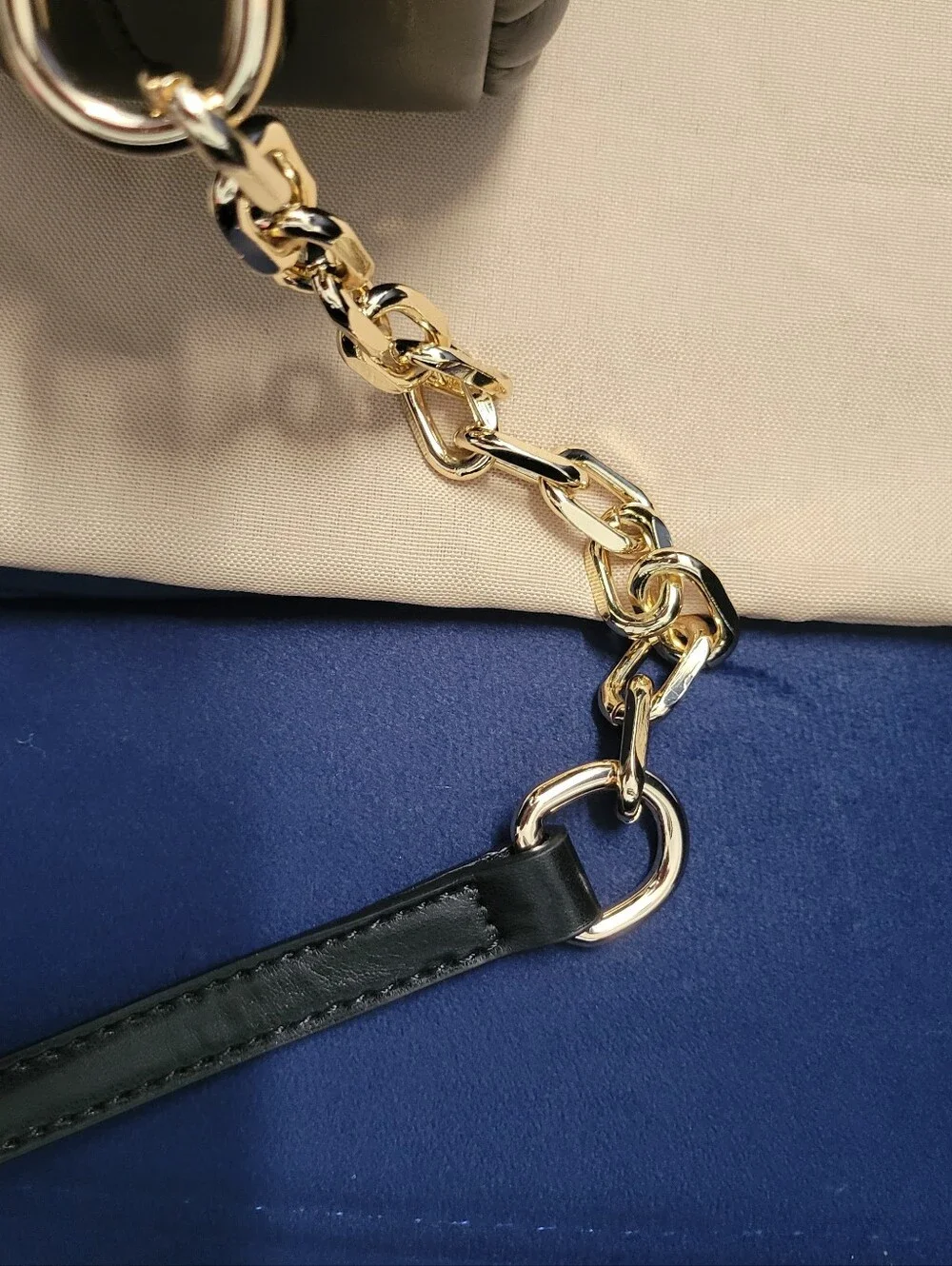 Black Chevron Matelassé Leather Crossbody with Gold Double G